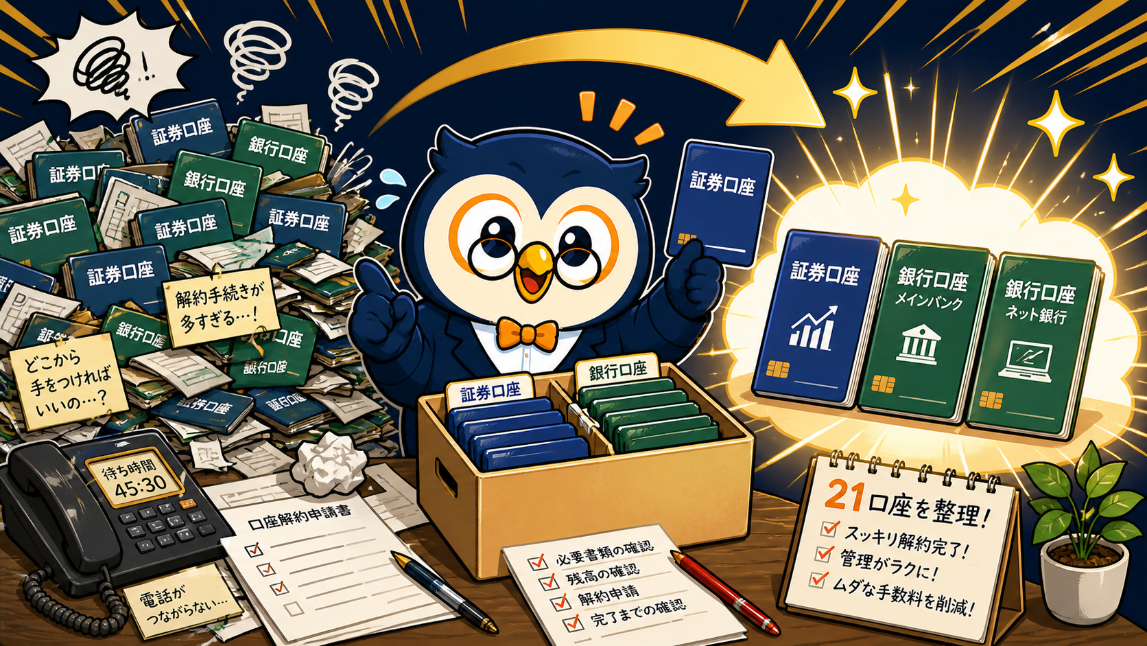 証券口座・銀行口座の解約方法