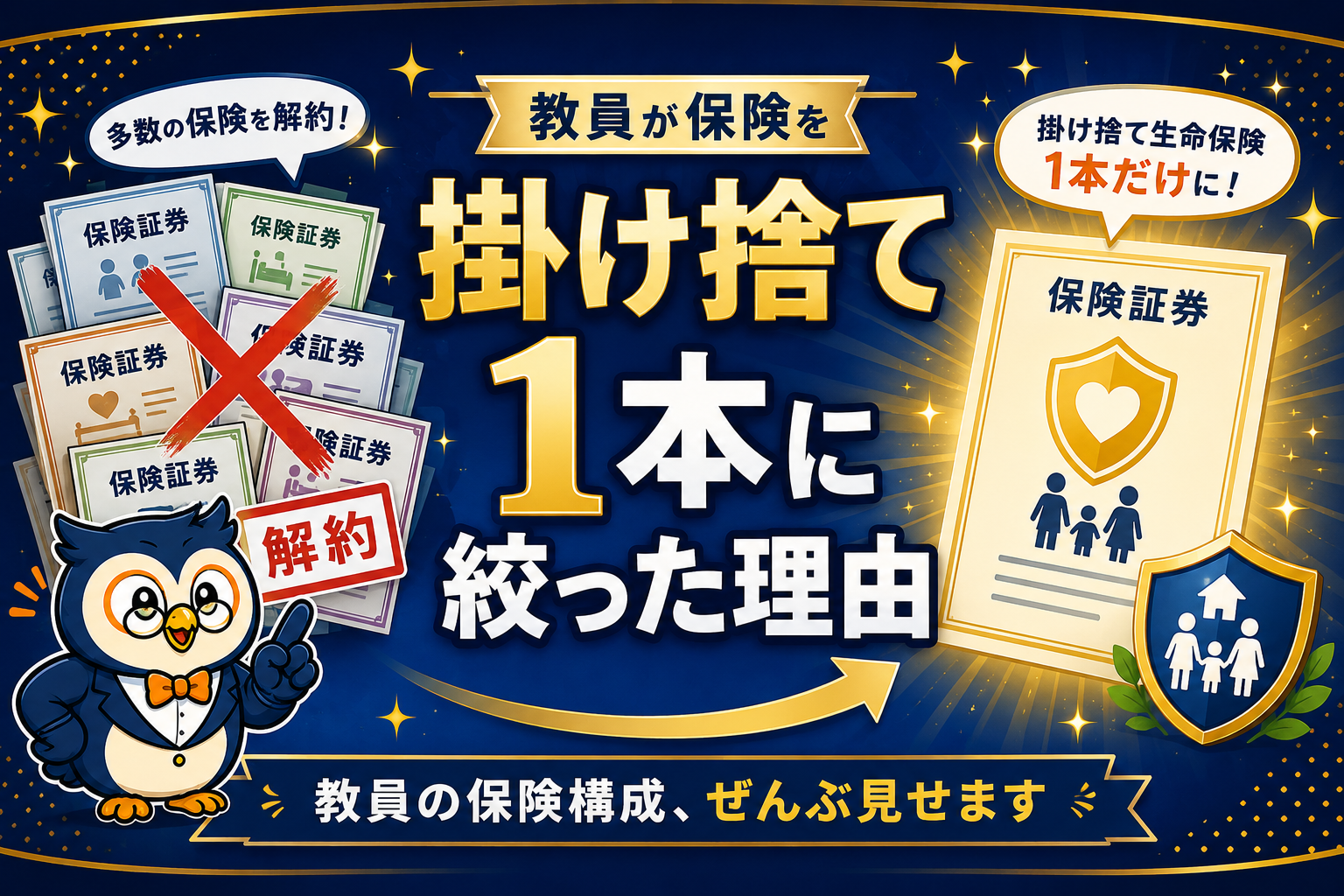 掛け捨て保険1本に絞った理由