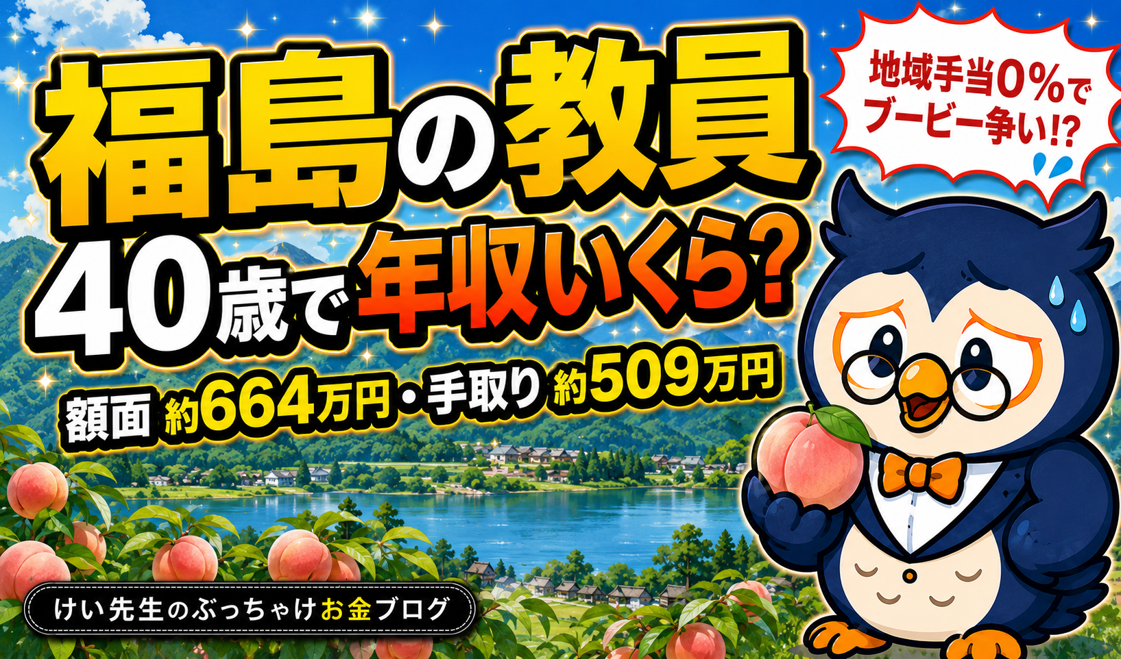 福島の教員の給料と手取り