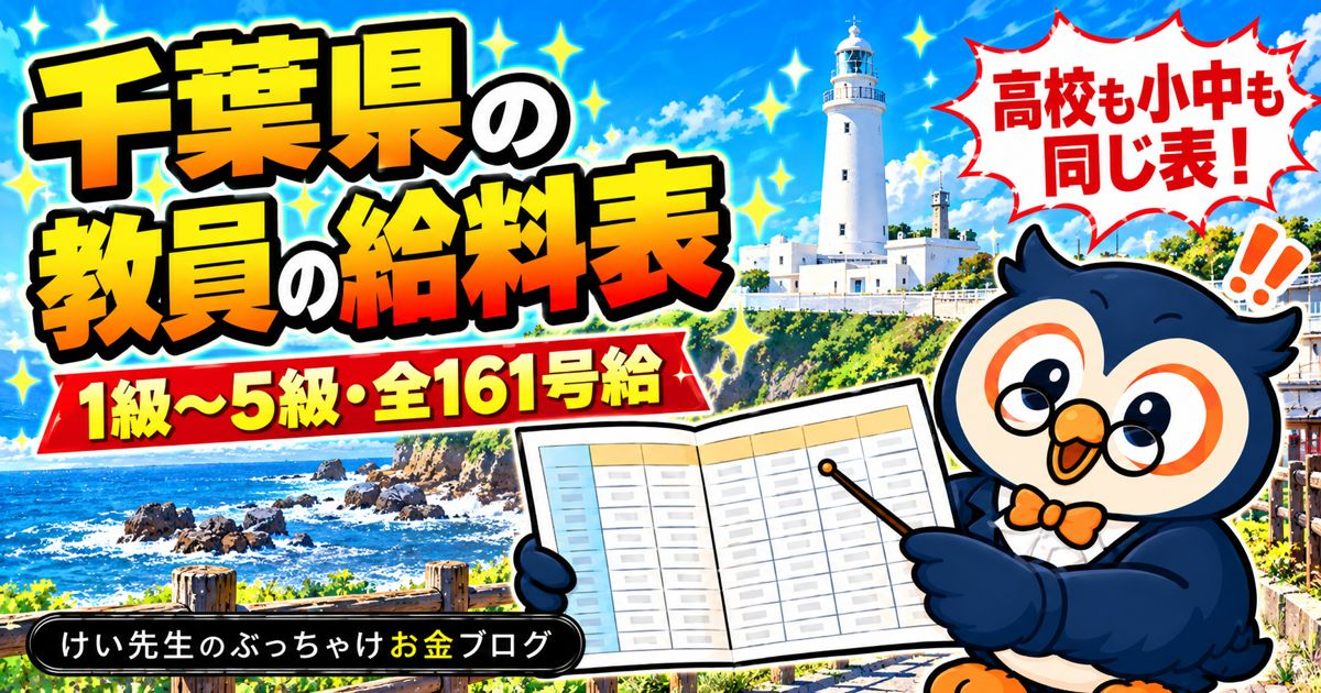 千葉県の教員の給料表